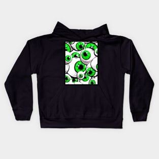 Green eyes Halloween witch Kids Hoodie